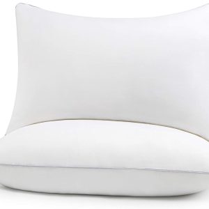 Bed Pillows for Sleeping 2 Pack,Standard Size Cooling Pillows Set of 2,Top-end Microfiber Cover for Side Stomach Back Sleepers