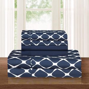 Navy Plaid "Milan" 4-Piece Set