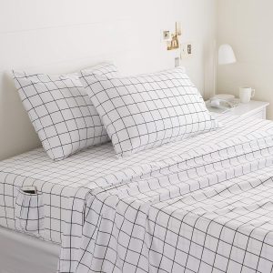 Soft Black Plaid Full-Size Set